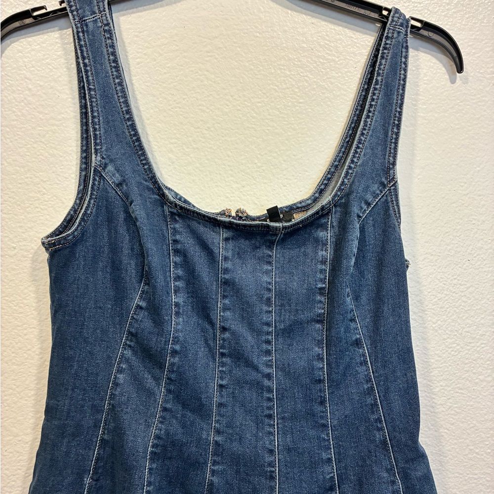 Express Indigo Denim Mini Dress - Picture 3 of 5